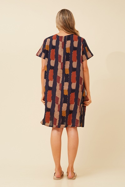 VINE ABSTRACT PRINT DRESS