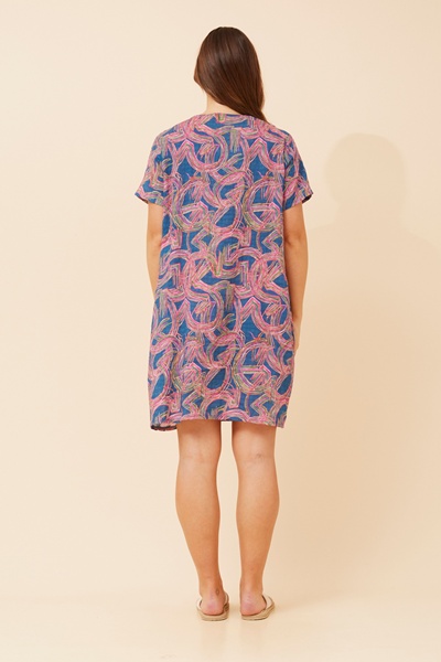 VINE ABSTRACT PRINT DRESS