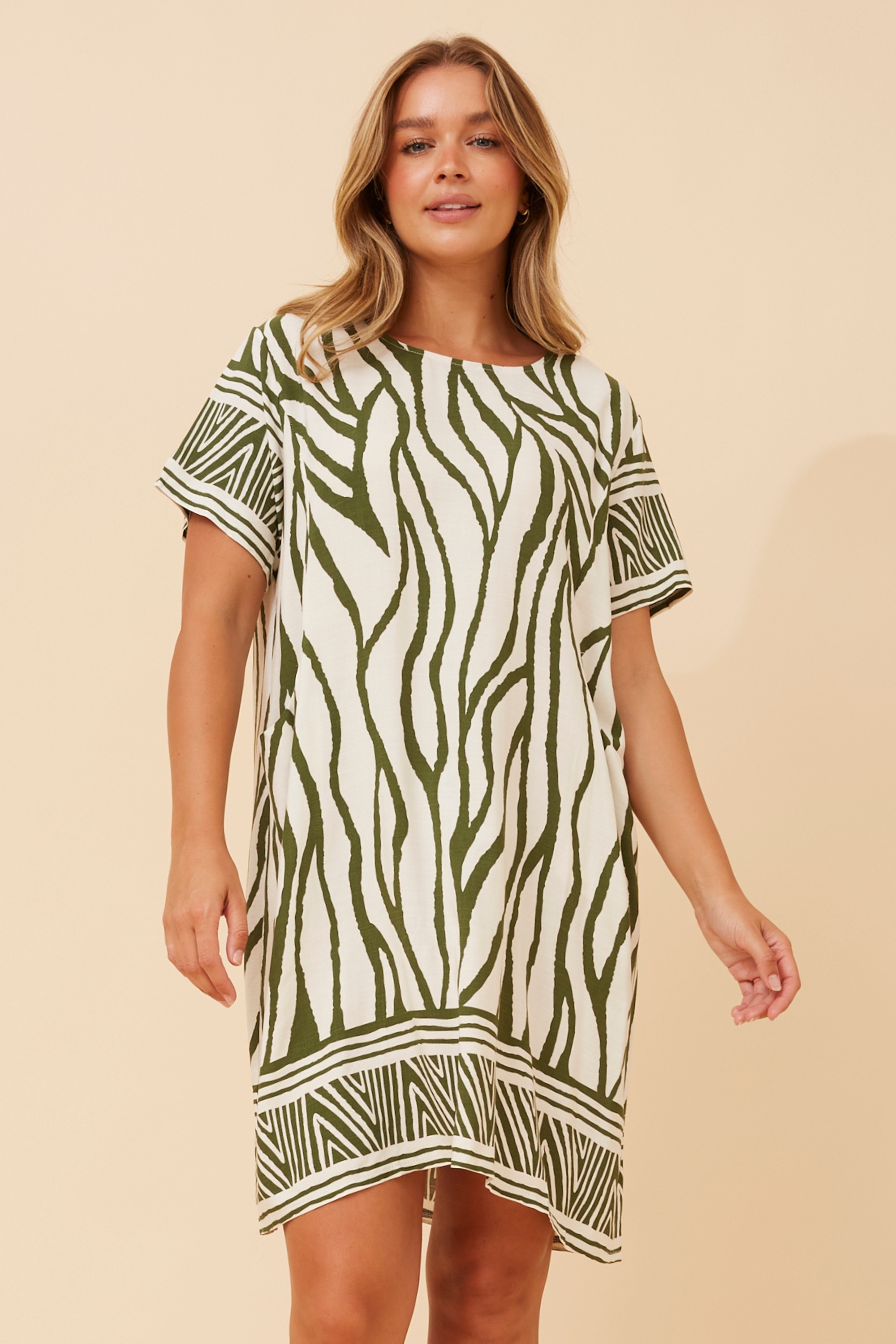 VINE ABSTRACT PRINT DRESS