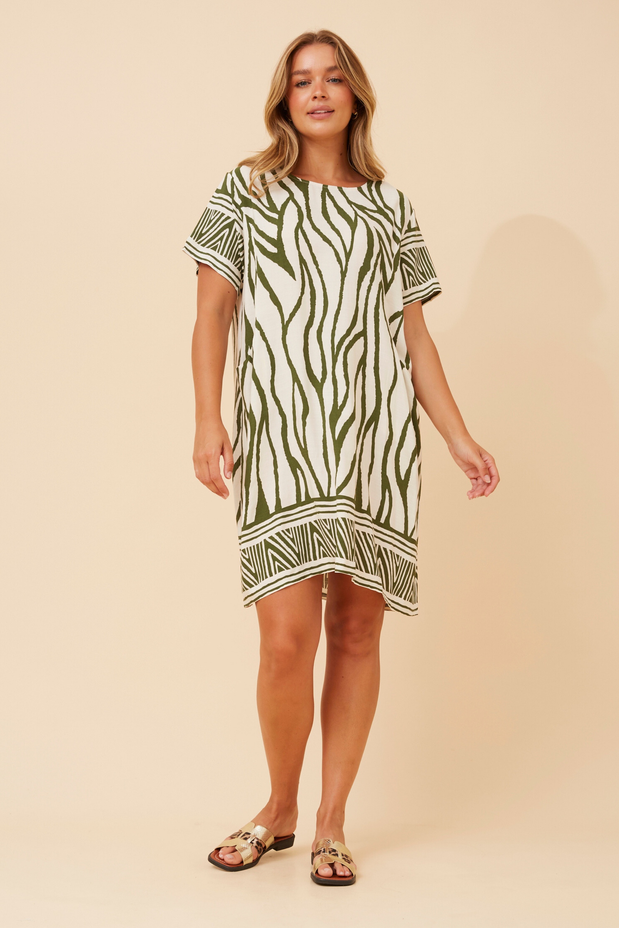 VINE ABSTRACT PRINT DRESS