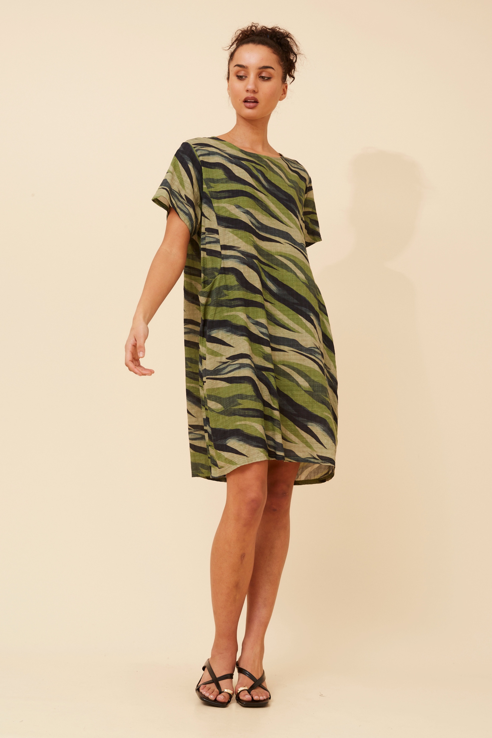 VINE ABSTRACT PRINT DRESS