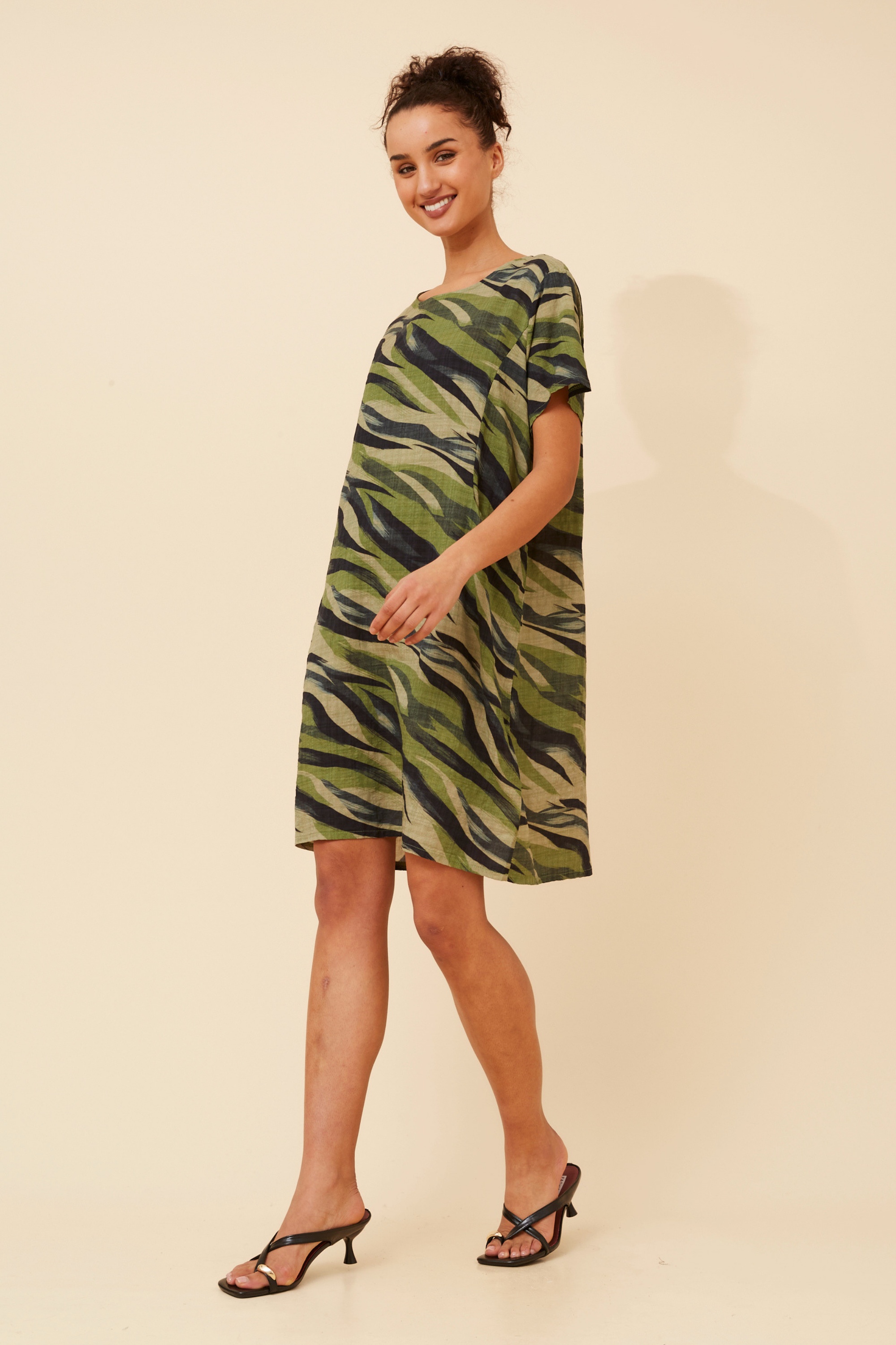 VINE ABSTRACT PRINT DRESS