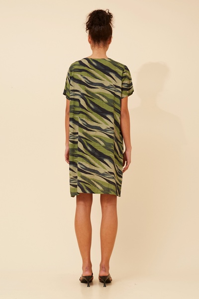 VINE ABSTRACT PRINT DRESS