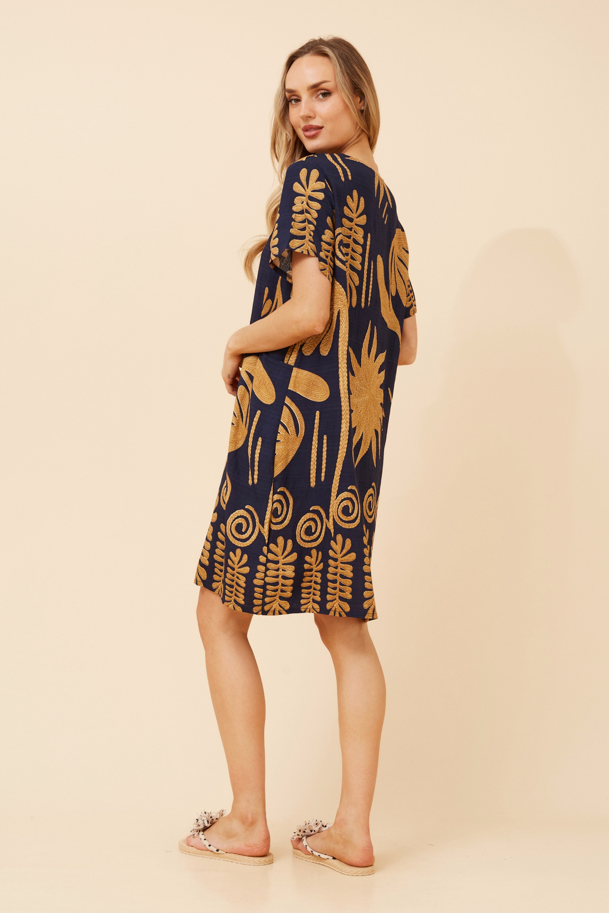 VINE ABSTRACT PRINT DRESS