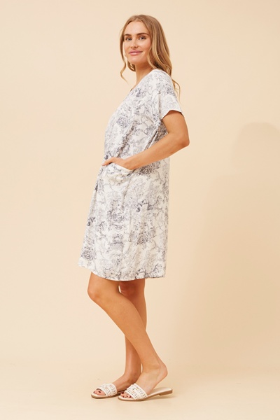VINE ABSTRACT PRINT DRESS