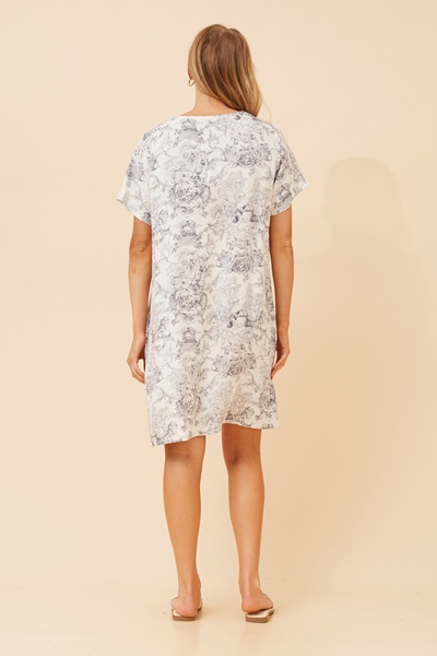 VINE ABSTRACT PRINT DRESS