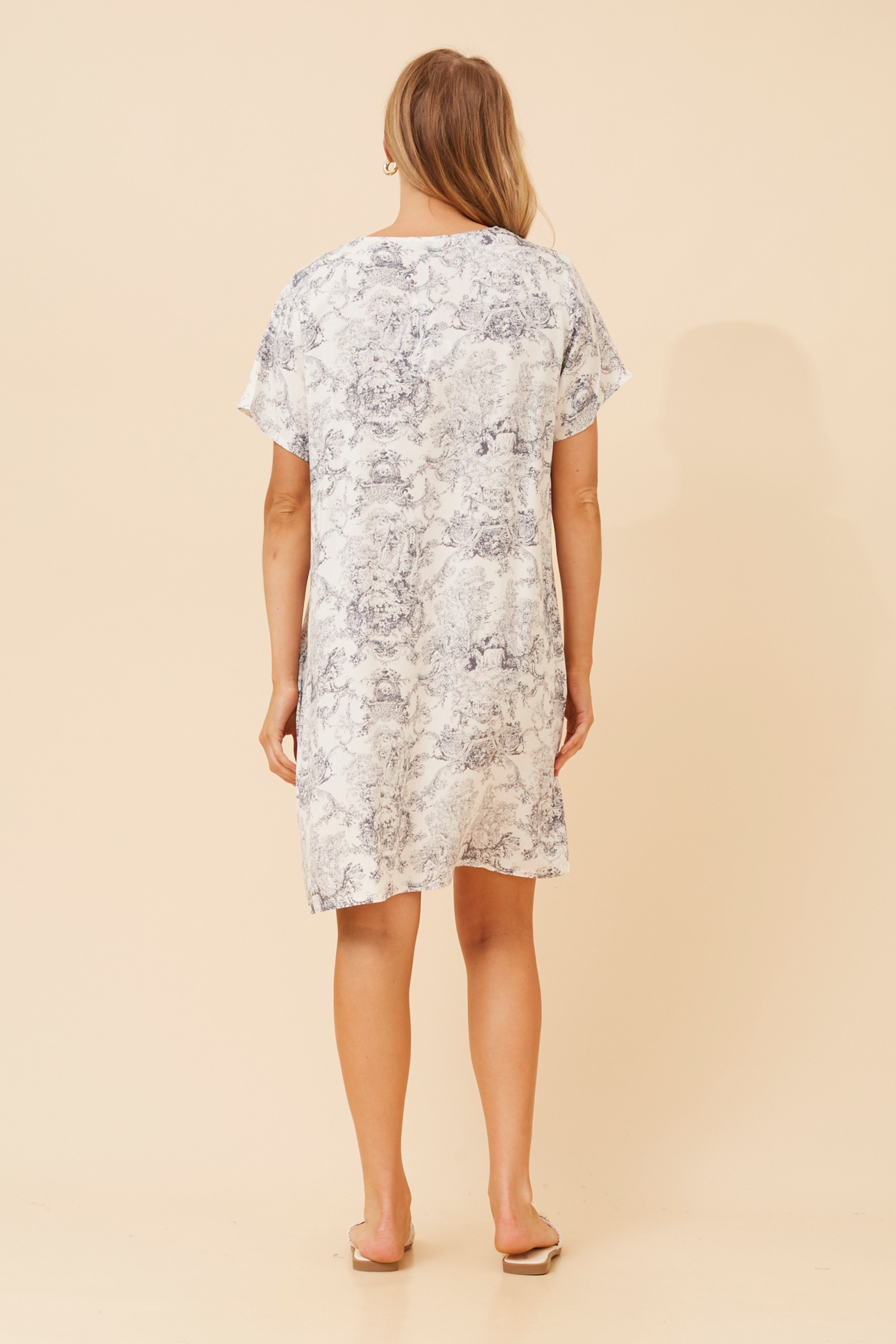 VINE ABSTRACT PRINT DRESS