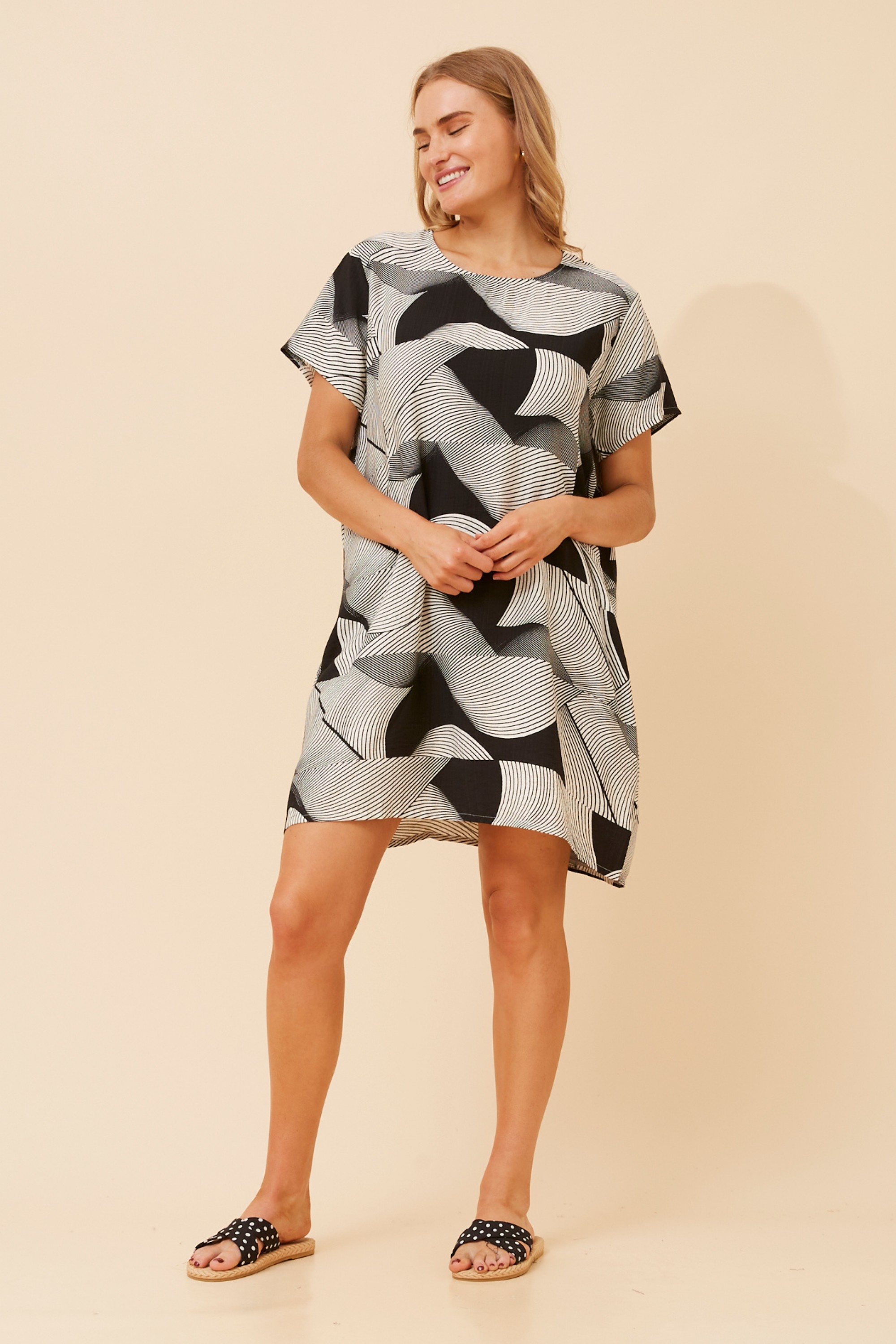 VINE ABSTRACT SHIFT DRESS
