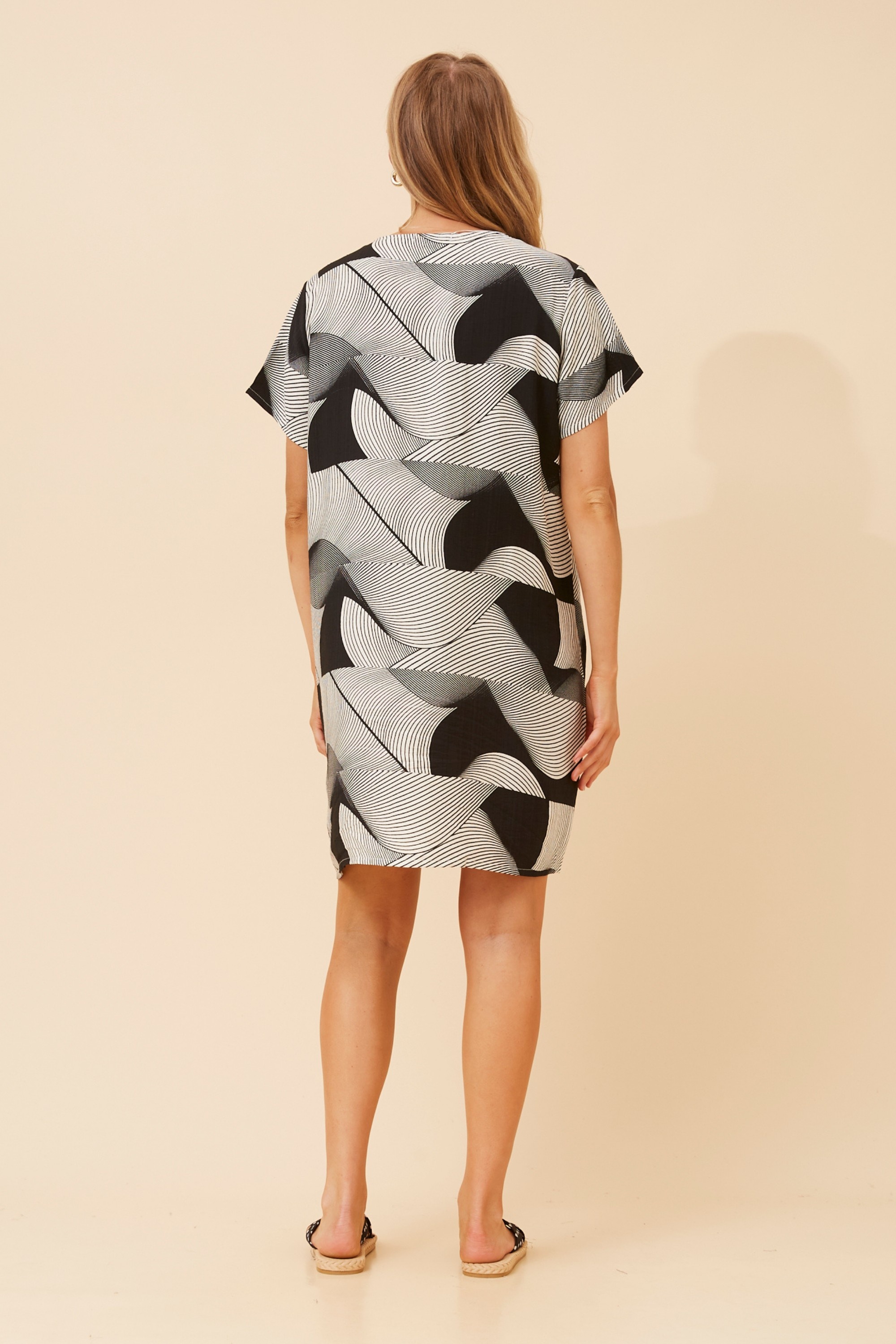 VINE ABSTRACT SHIFT DRESS