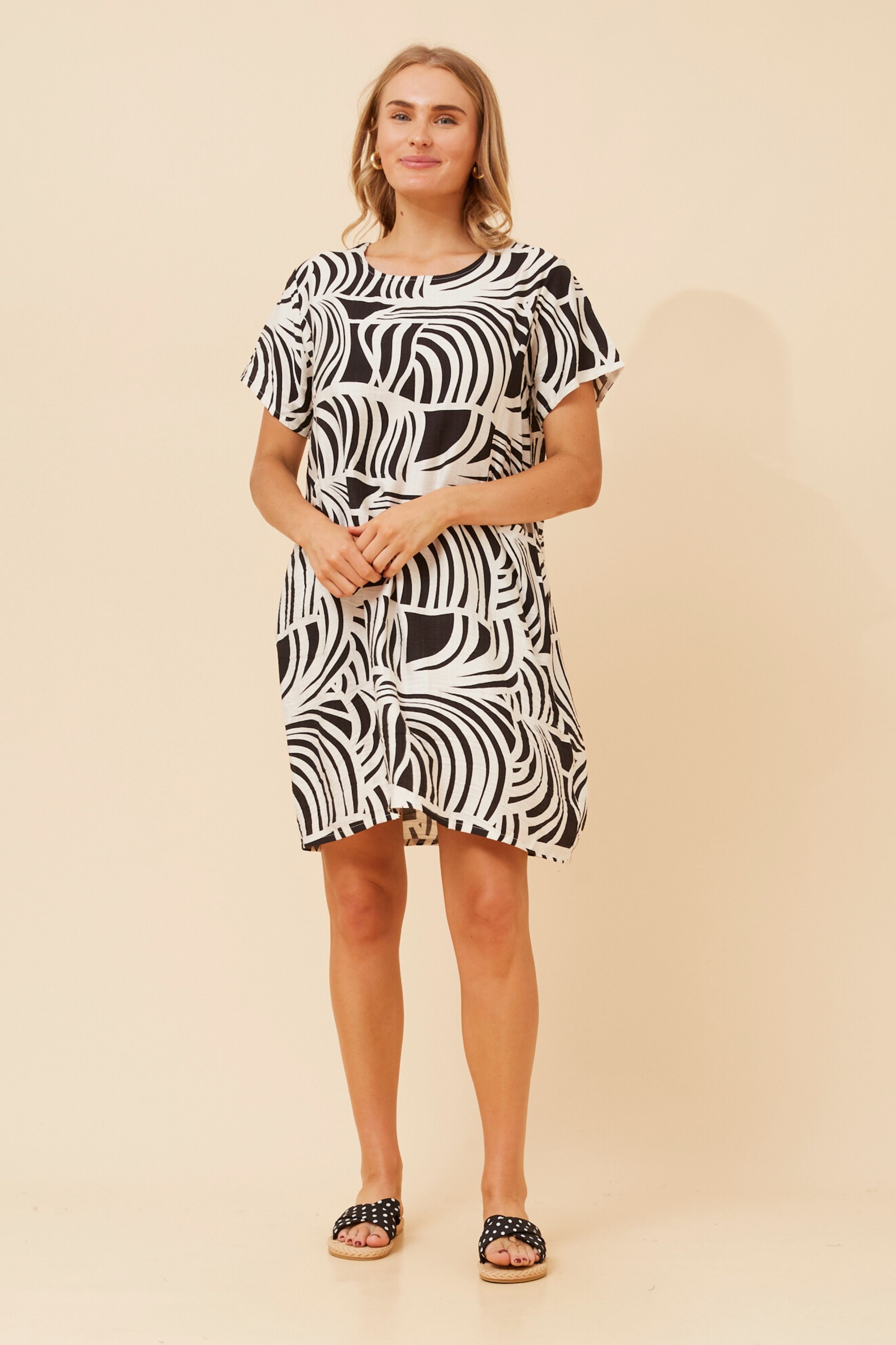 VINE ABSTRACT SHIFT DRESS