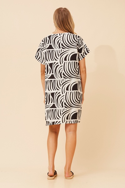 VINE ABSTRACT SHIFT DRESS