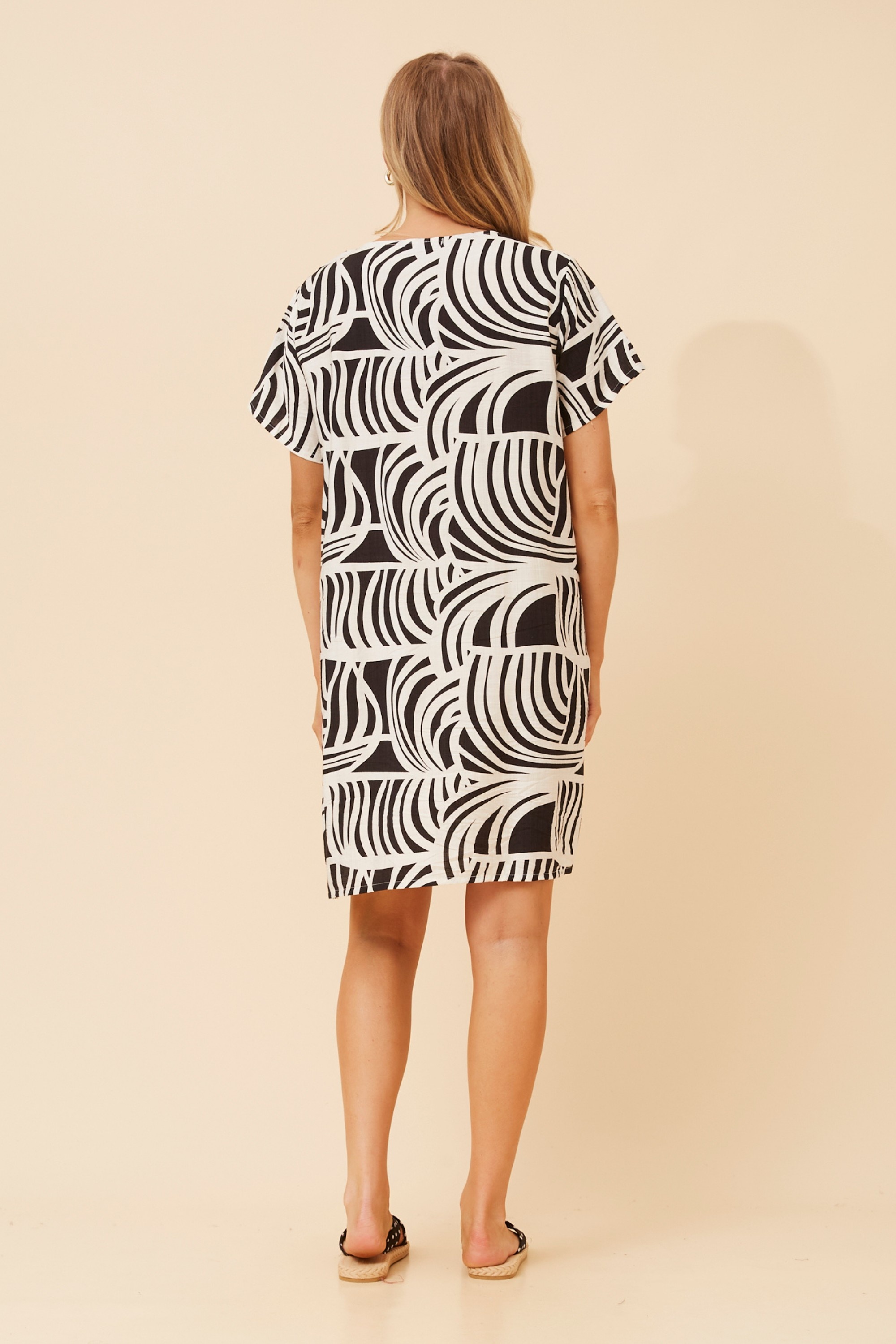 VINE ABSTRACT SHIFT DRESS