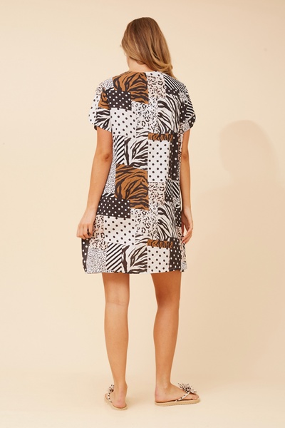VINE ANIMAL PRINT DRESS