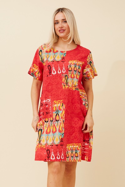 VINE BOHO SHIFT DRESS