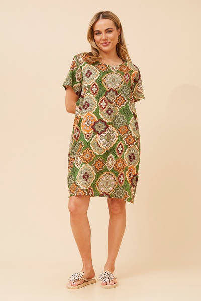VINE BOHO SHIFT DRESS