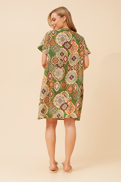 VINE BOHO SHIFT DRESS
