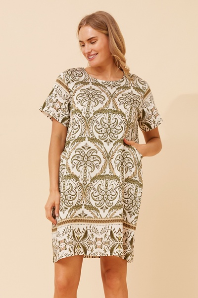 VINE BOHO SHIFT DRESS