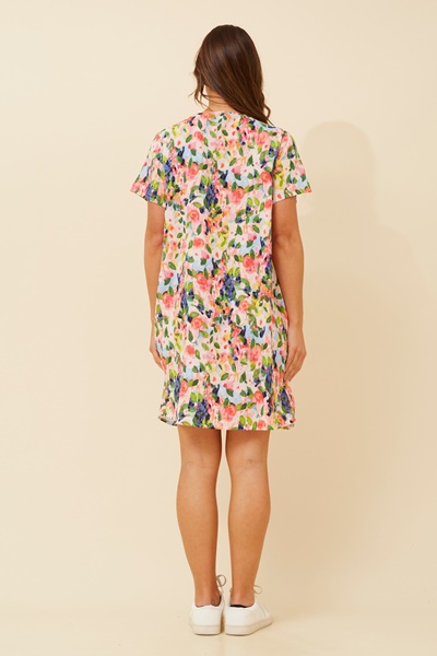 VINE BOTANICAL PRINT SHIFT DRESS