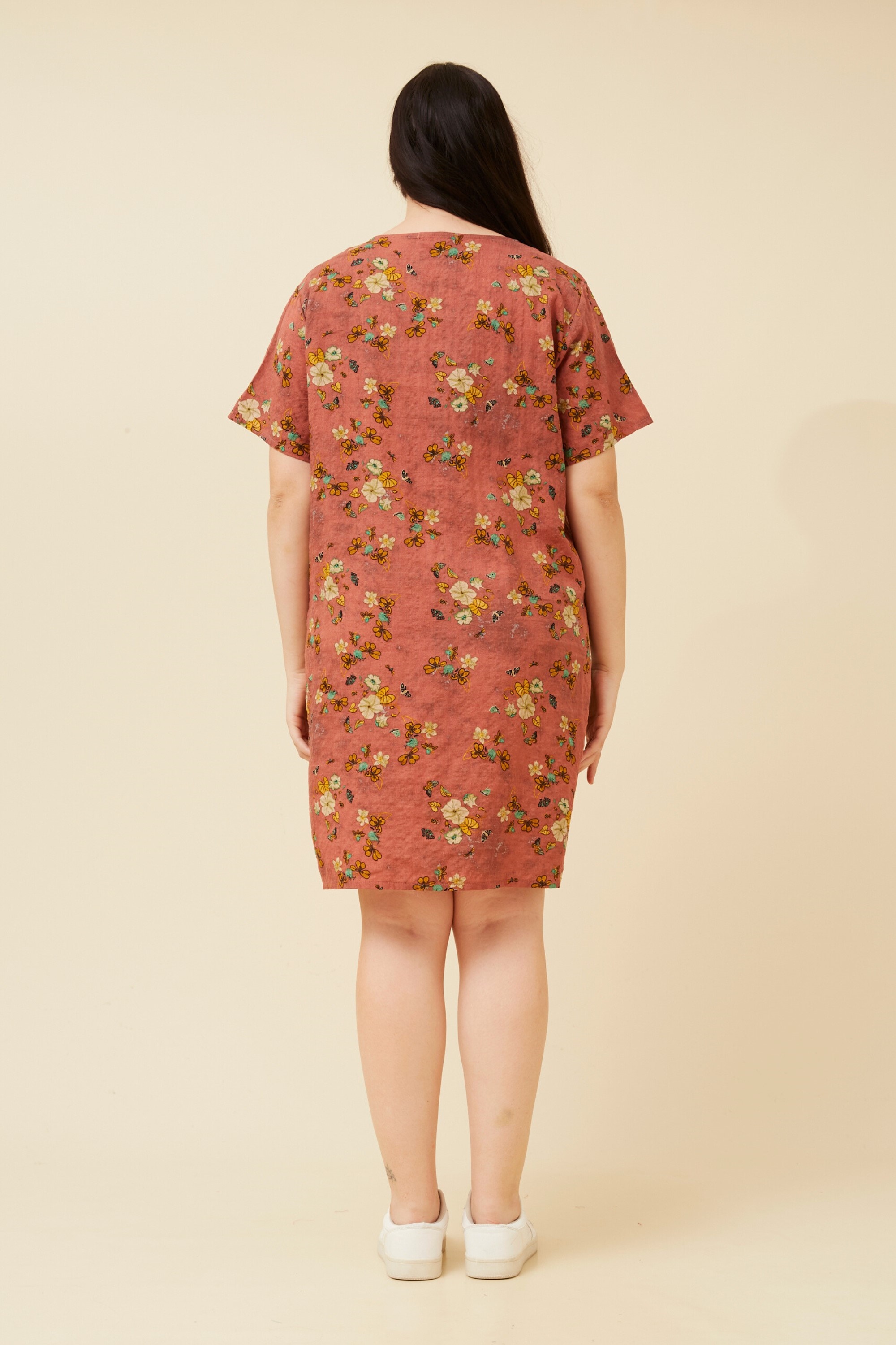 VINE FLORAL SHIFT DRESS