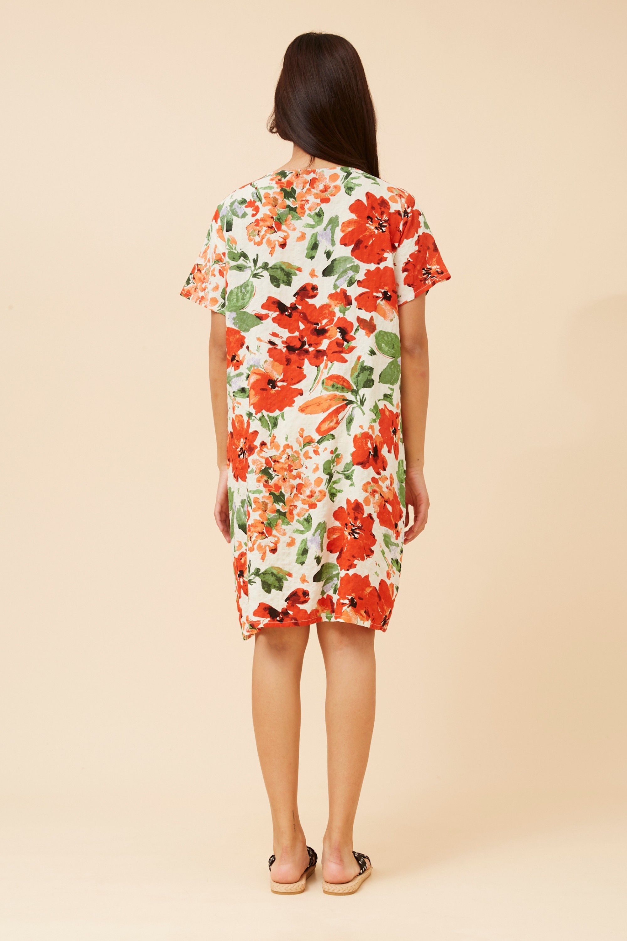 VINE FLORAL SHIFT DRESS
