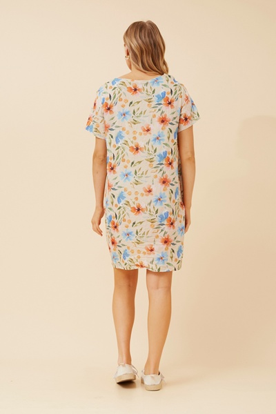 VINE FLORAL SHIFT DRESS