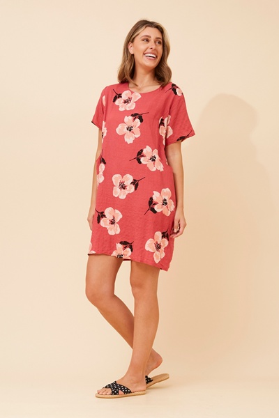 VINE FLORAL SHIFT DRESS