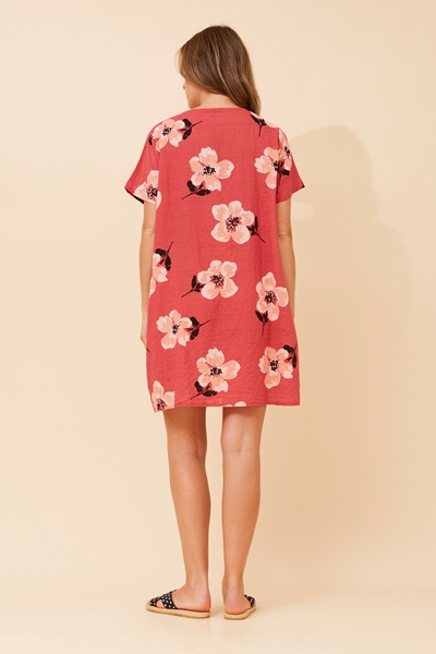 VINE FLORAL SHIFT DRESS