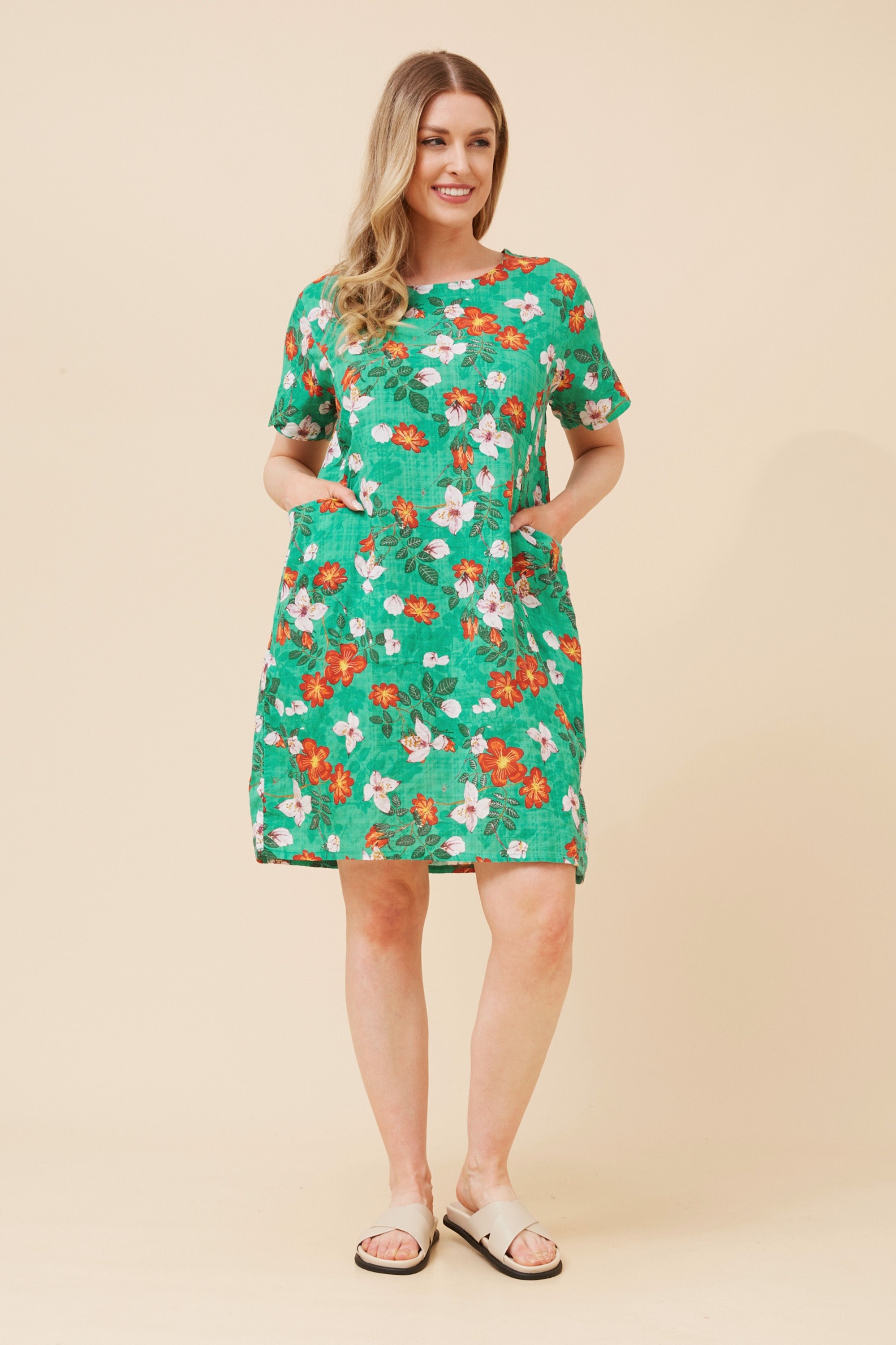 VINE FLORAL SHIFT DRESS