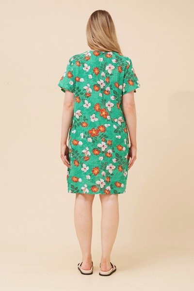 VINE FLORAL SHIFT DRESS