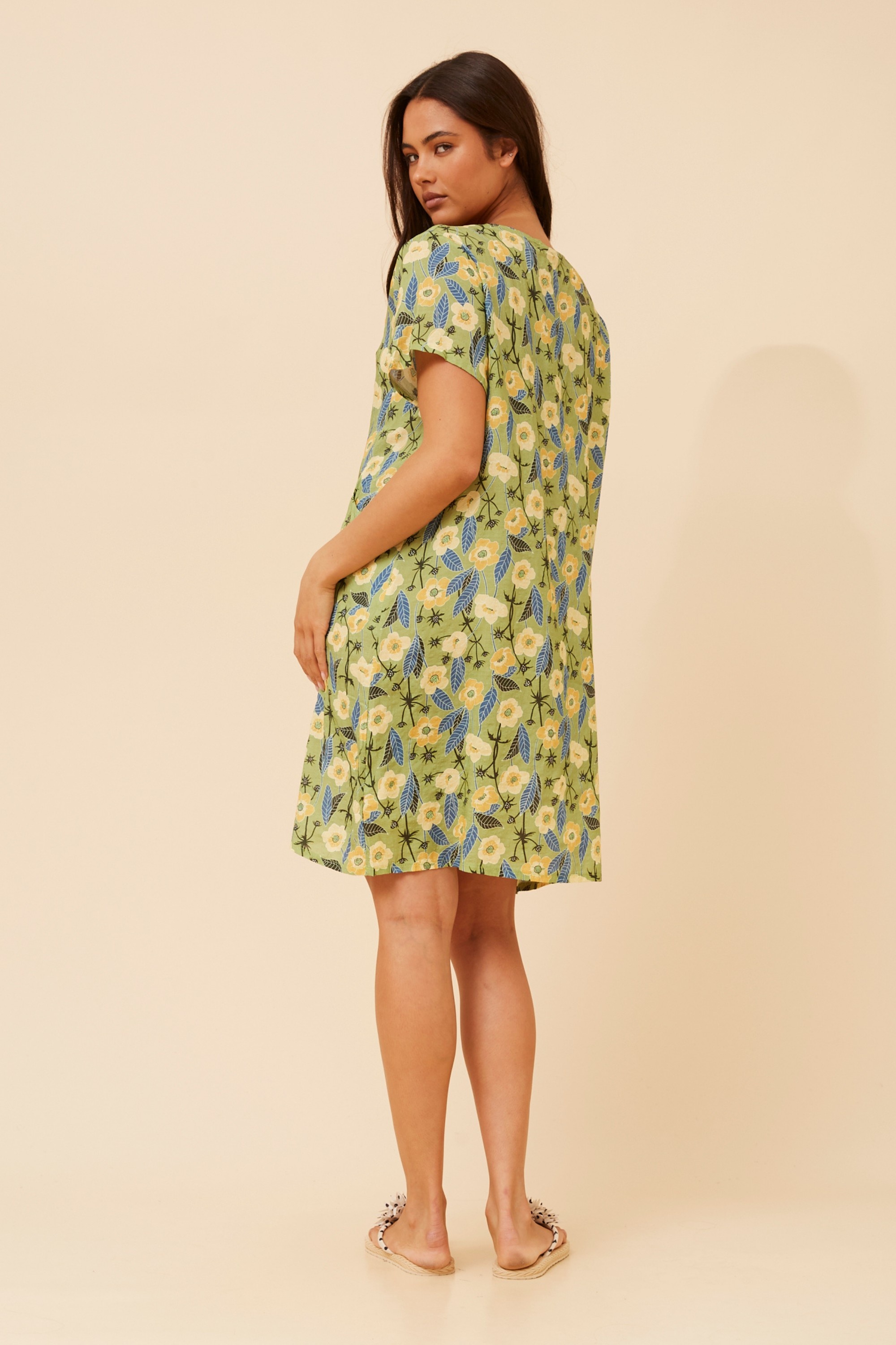 VINE FLORAL SHIFT DRESS