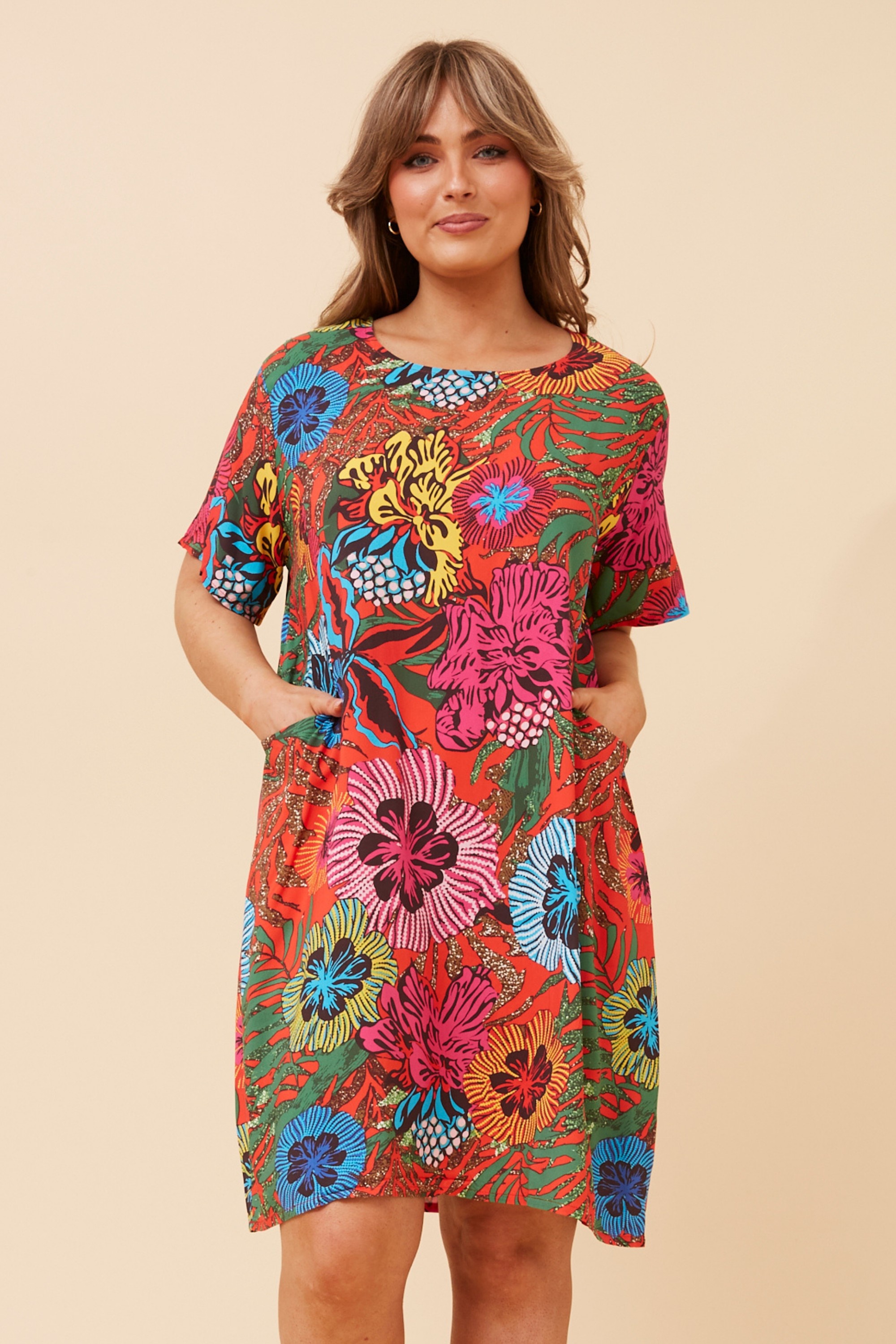 VINE FLORAL SHIFT DRESS