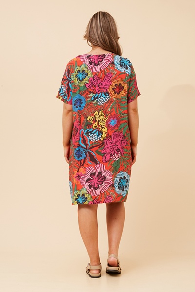 VINE FLORAL SHIFT DRESS