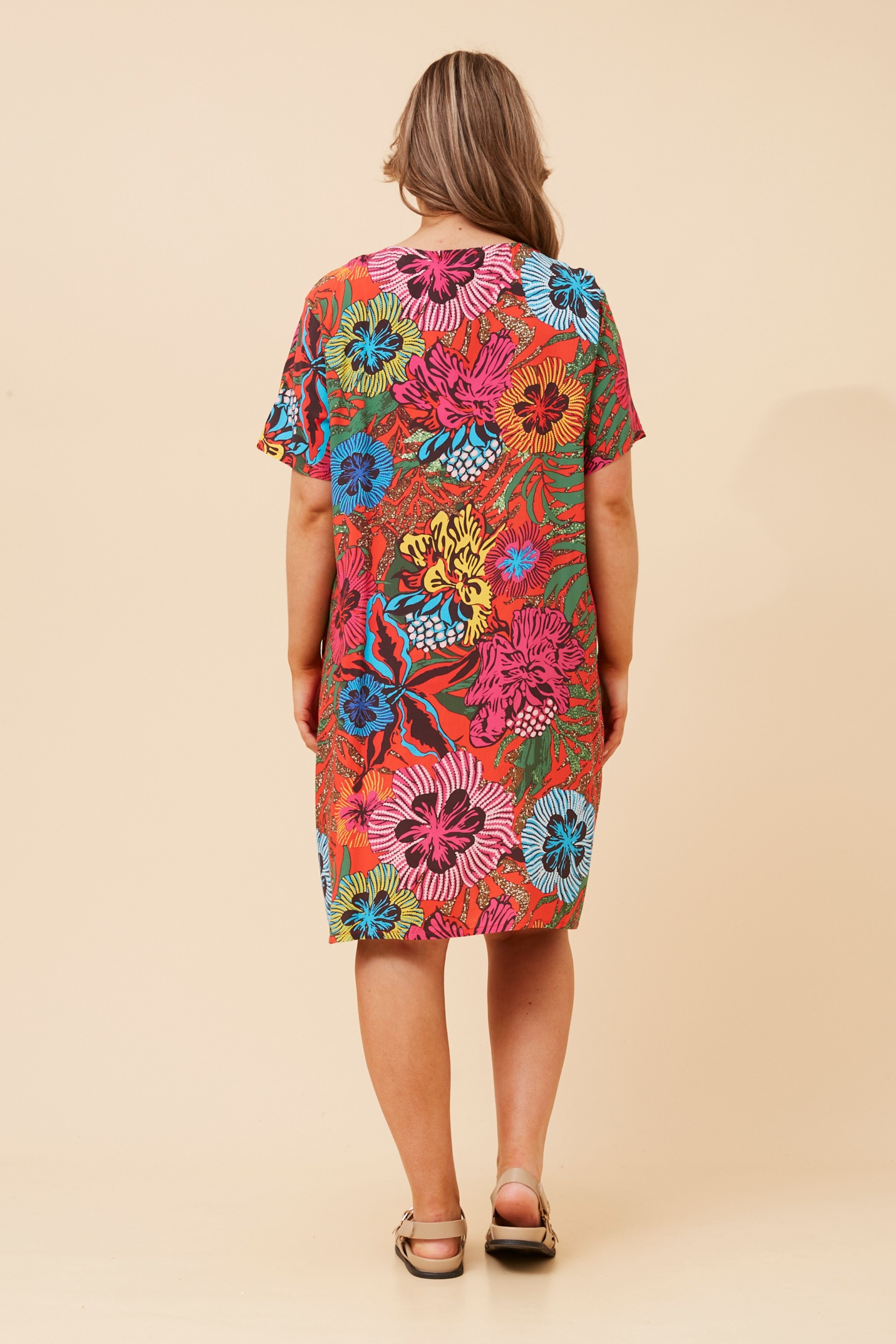 VINE FLORAL SHIFT DRESS