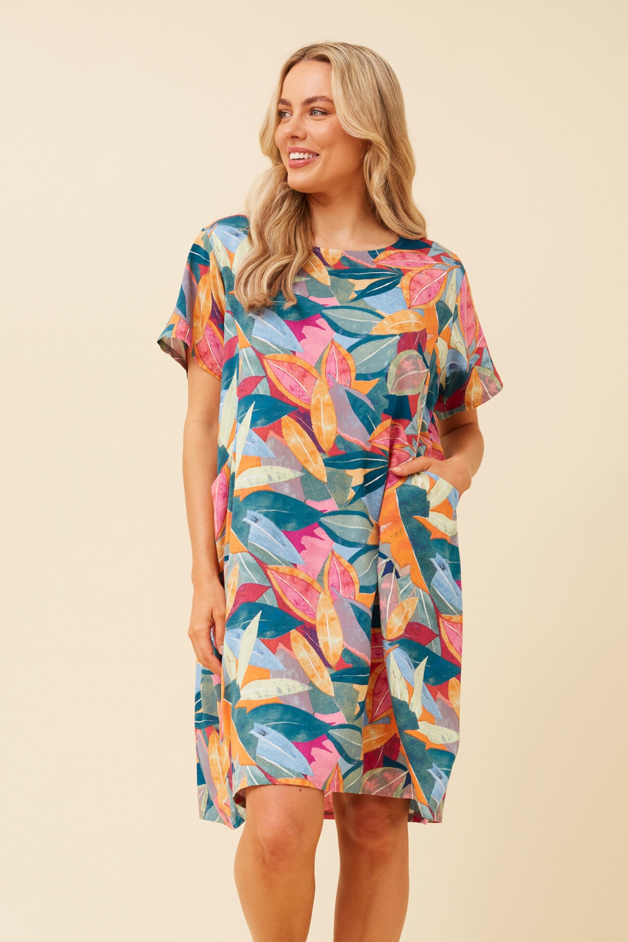 VINE LEAF PRINT DRESS