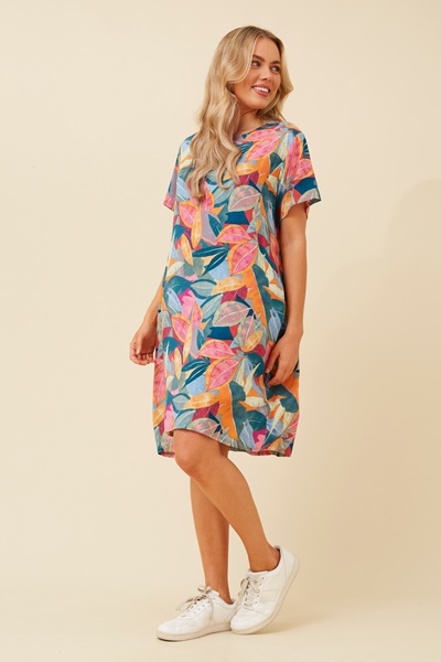 VINE LEAF PRINT DRESS