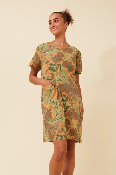 VINE LEAF PRINT DRESS