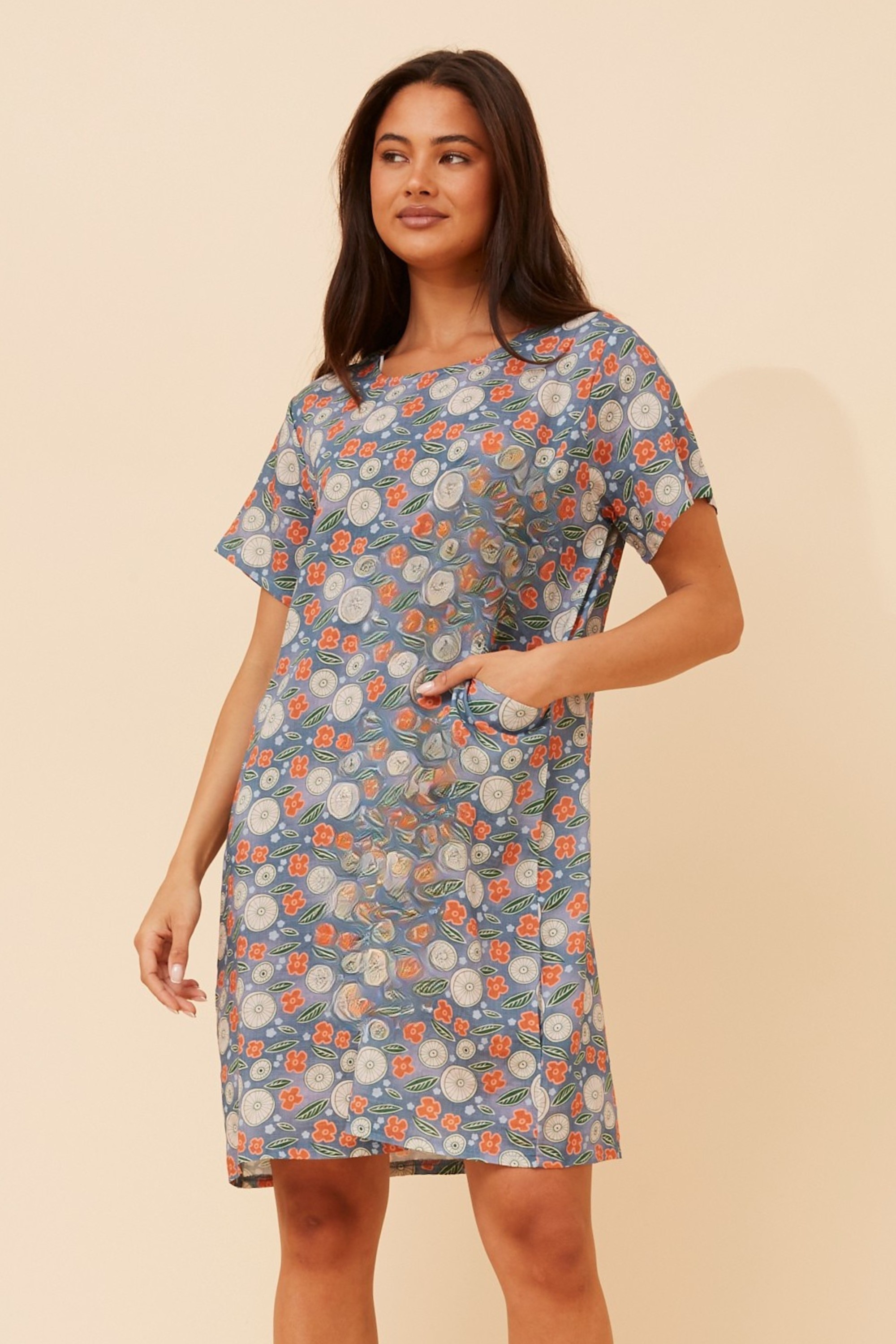 VINE LEAF PRINT DRESS