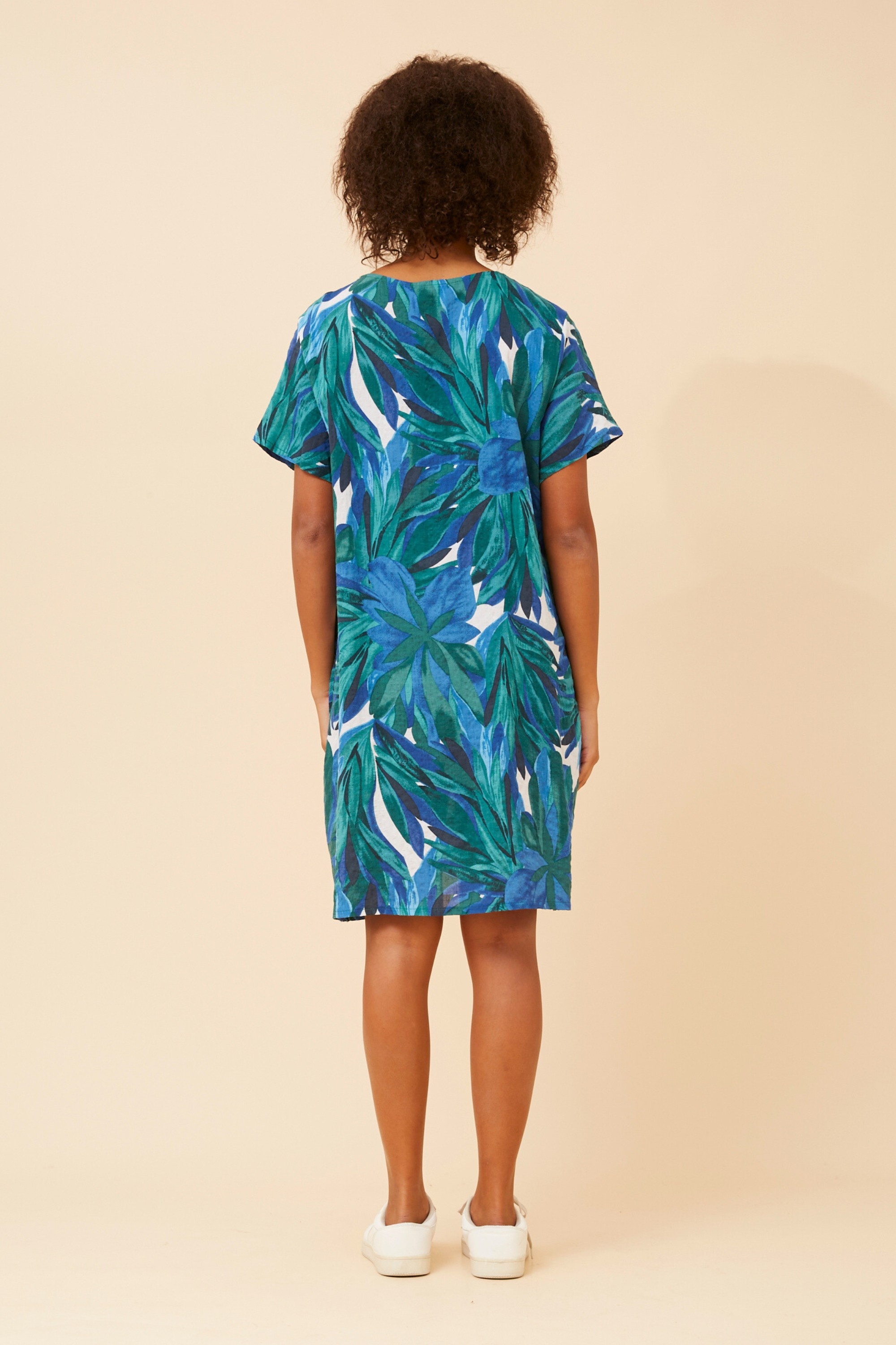 VINE LEAF PRINT SHIFT DRESS