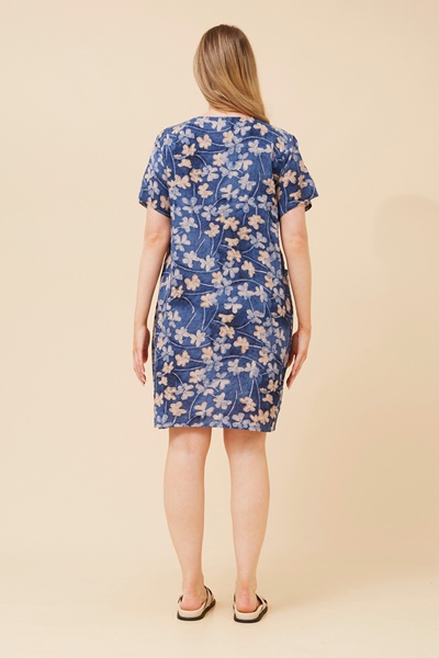 VINE LEAF PRINT SHIFT DRESS