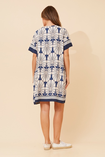 VINE LEAF PRINT SHIFT DRESS