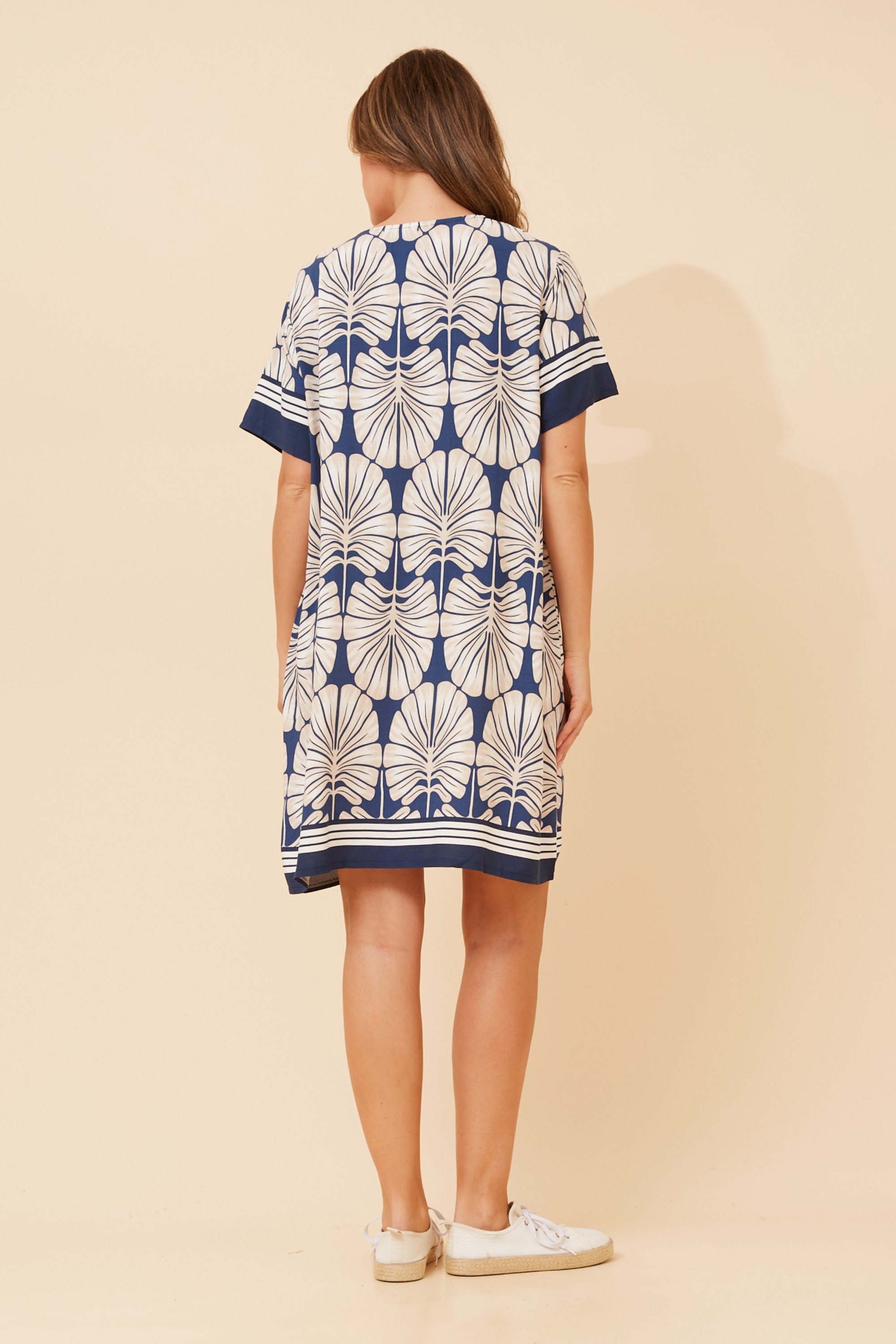 VINE LEAF PRINT SHIFT DRESS