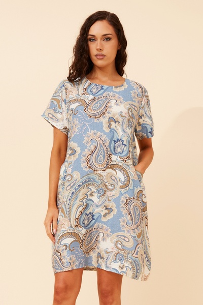 VINE PAISLEY PRINT DRESS