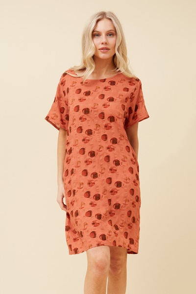 VINE POLKA DOT SHIFT DRESS