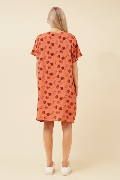 VINE POLKA DOT SHIFT DRESS