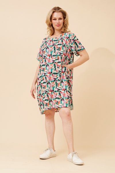 VINE PRINTED SHIFT DRESS