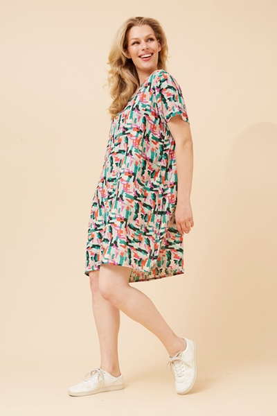 VINE PRINTED SHIFT DRESS