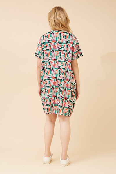 VINE PRINTED SHIFT DRESS