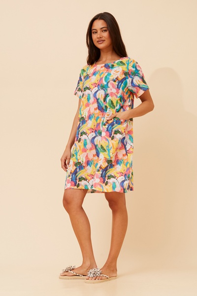 VINE PRINTED SHIFT DRESS