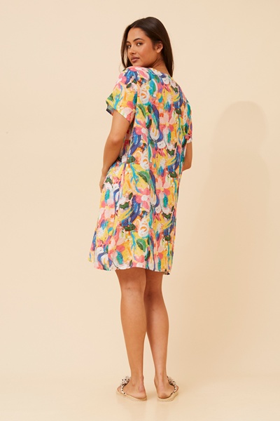 VINE PRINTED SHIFT DRESS