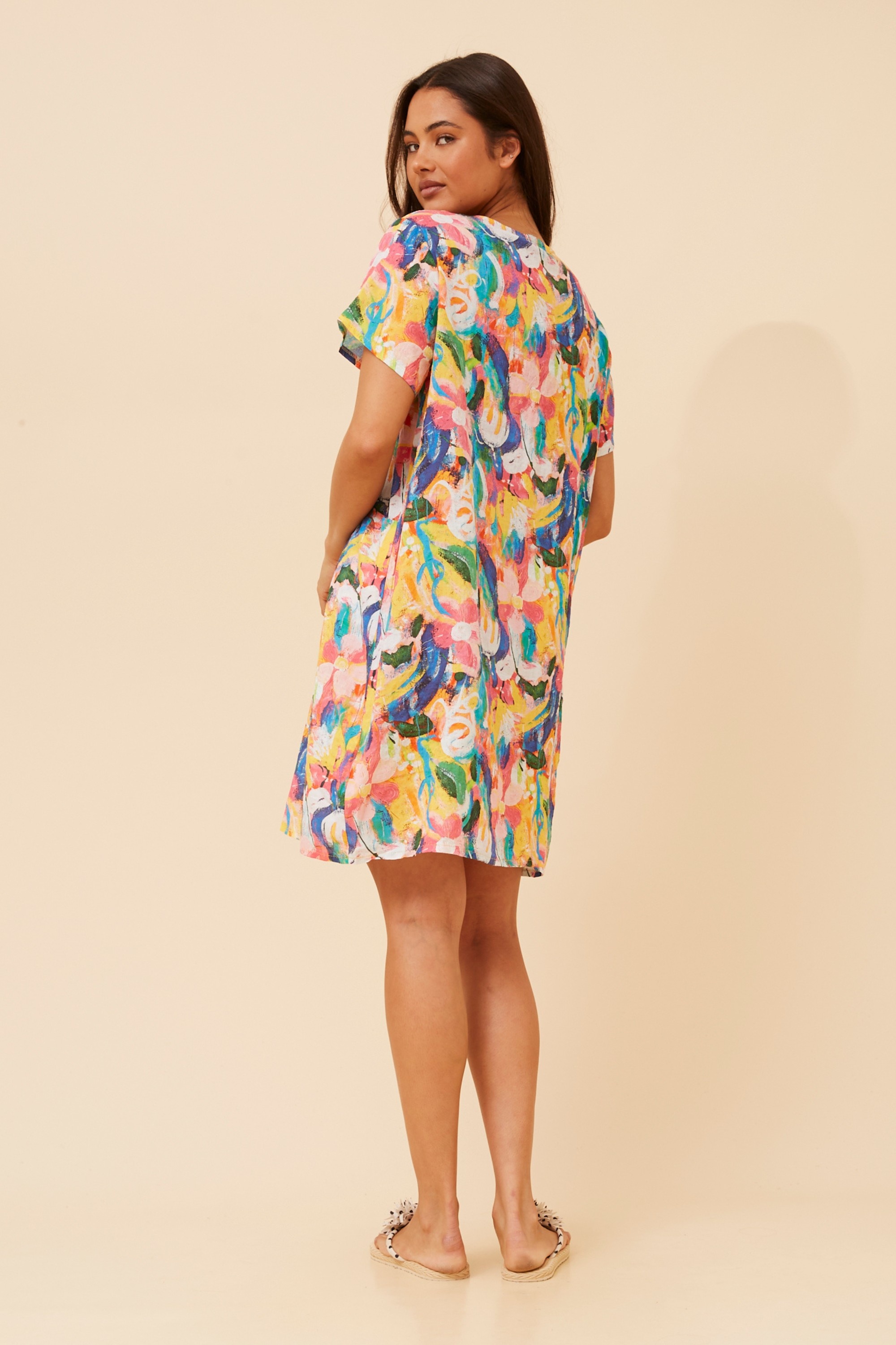 VINE PRINTED SHIFT DRESS